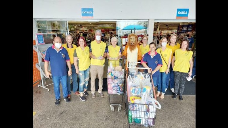 Lions Clube arrecada produtos de limpeza e higiene para três entidades de Sumaré