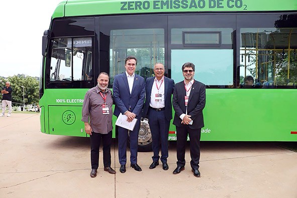 Novos ônibus elétricos são apresentados em Fórum de Mobilidade Urbana em Hortolândia