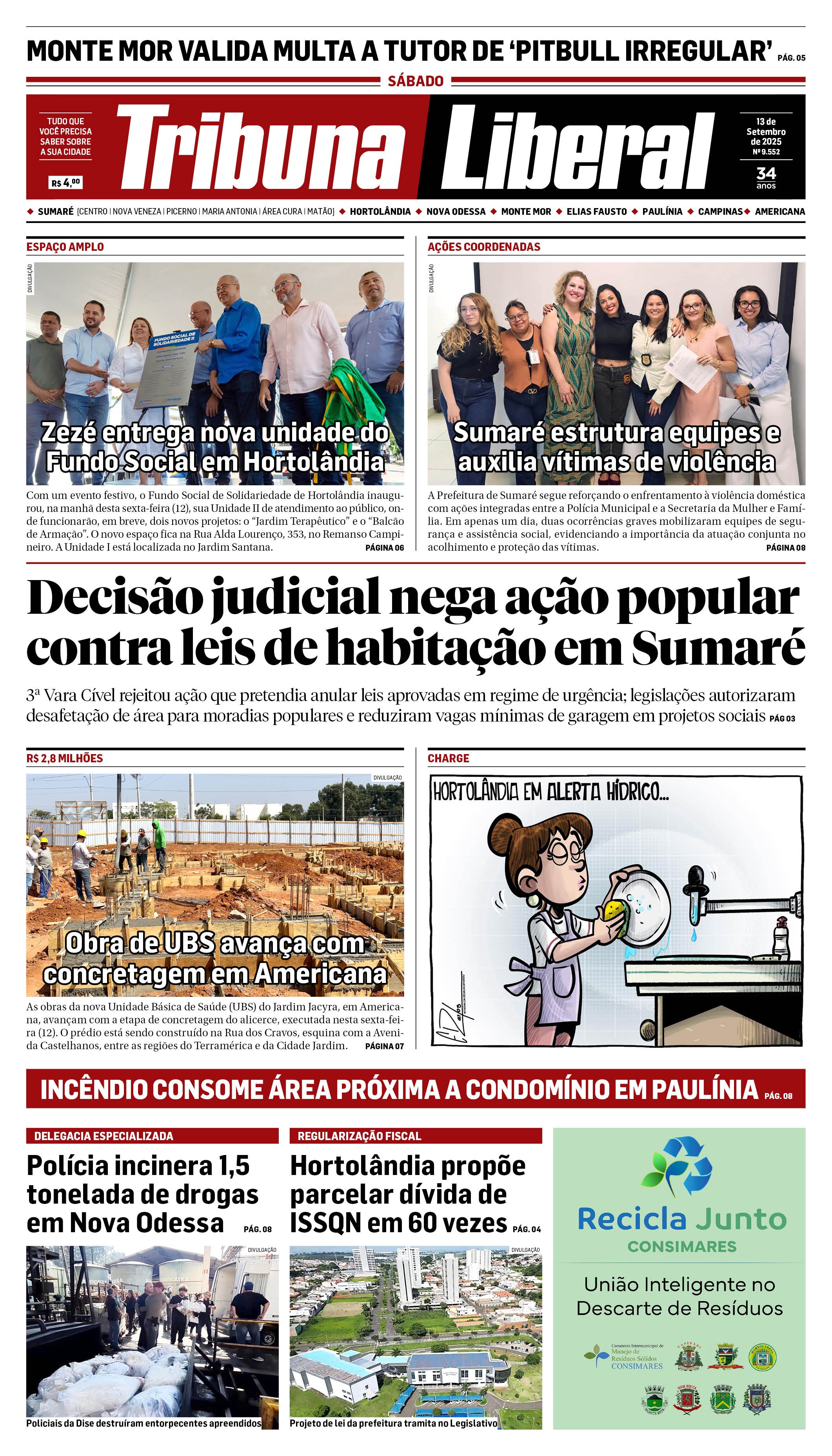 Edição de Sábado - 13-09-2025