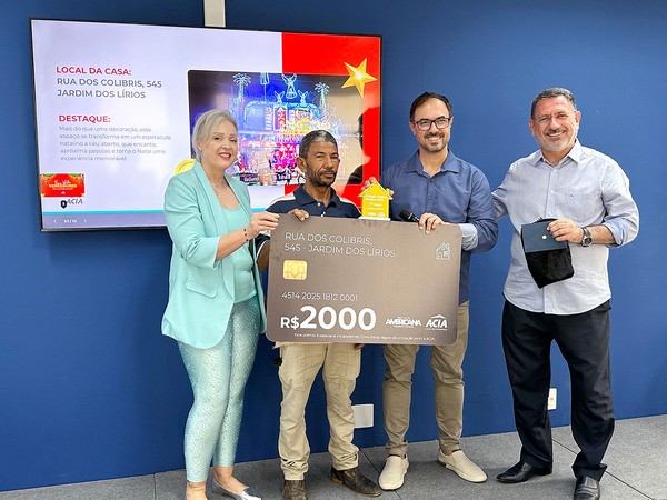 Americana entrega premiação a vencedores do Concurso de Decoração Natalina 2025