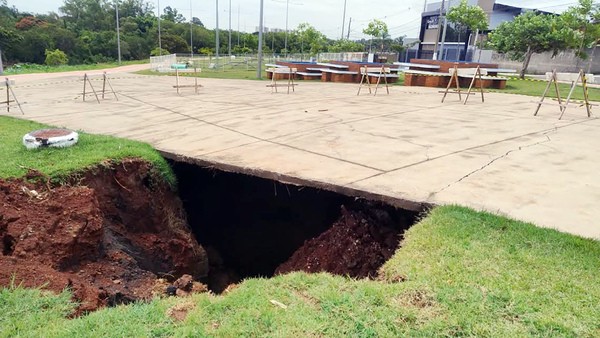 Começa obra para conter erosão no Parque Lago da Fé, em Hortolândia