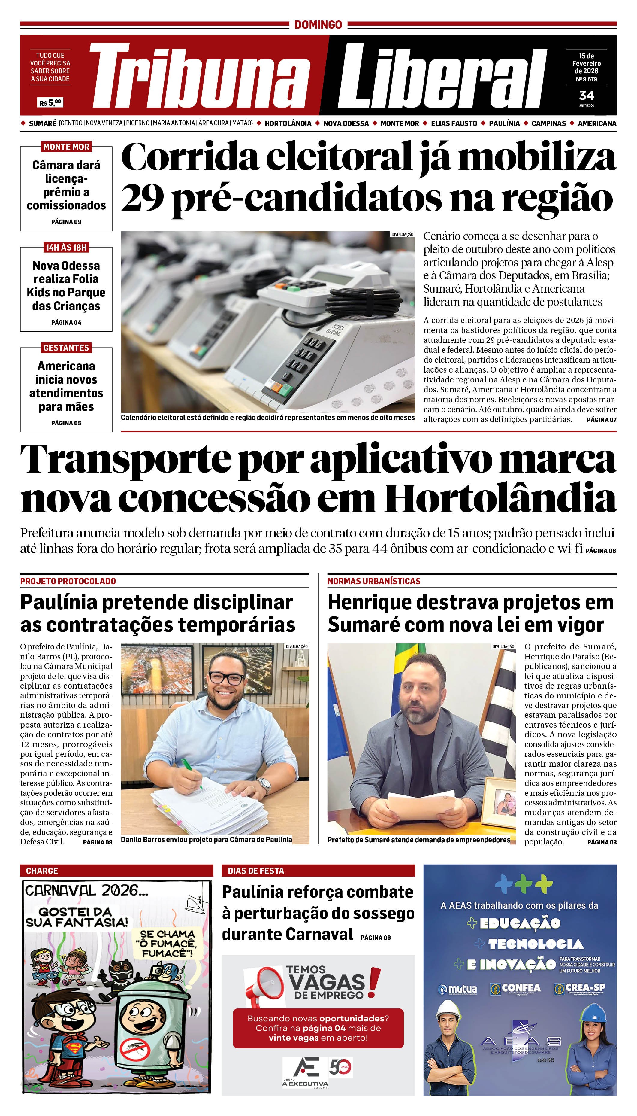 Edição de Domingo - 15-02-2026
