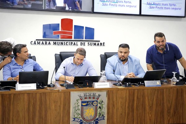 César Bianchi e Alan Leal debatem segurança com Derrite em Sumaré