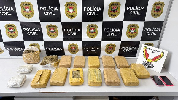 Casal é preso com 15 kg de maconha em operação da Polícia Civil em Sumaré