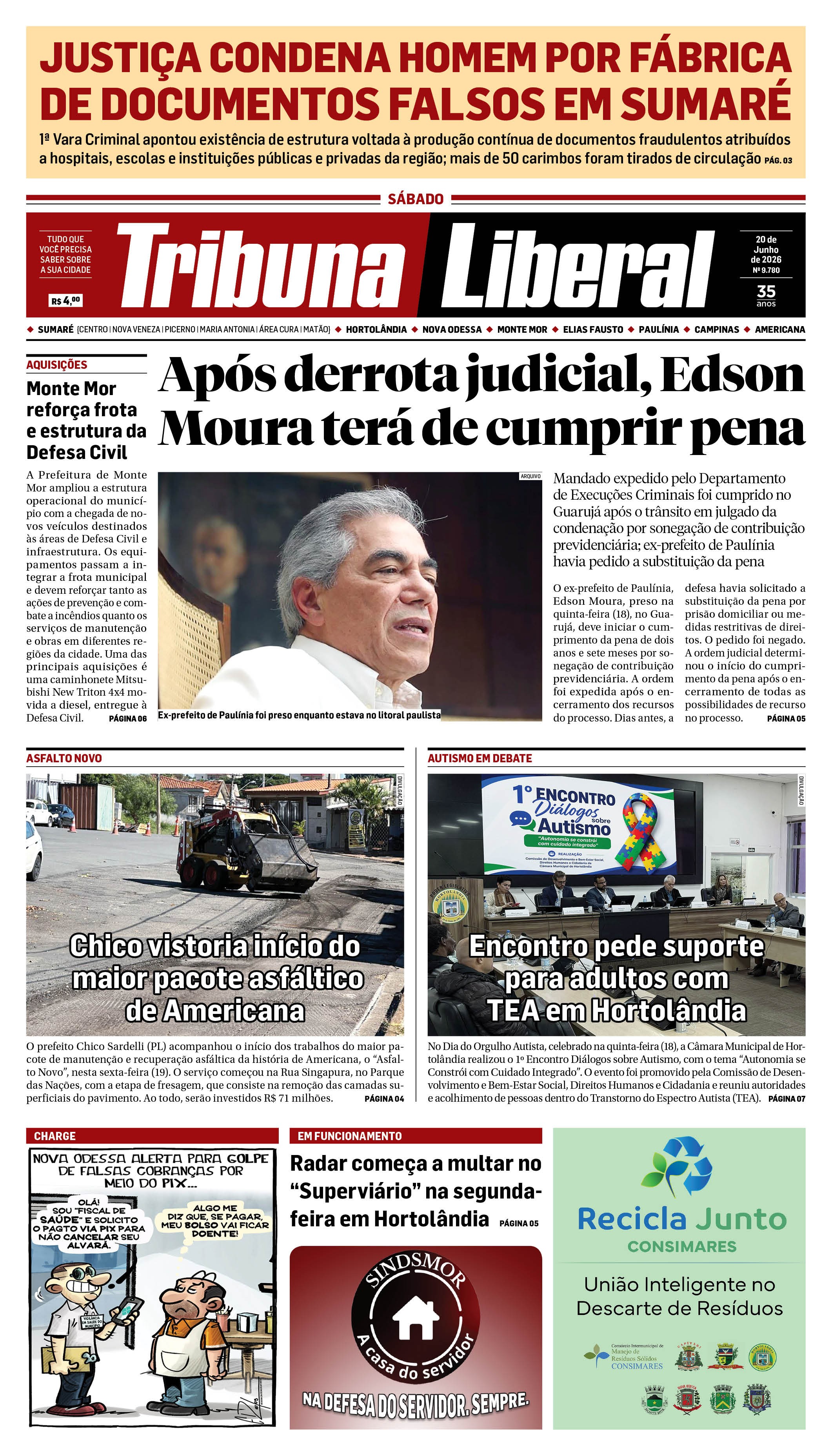 Edição de Sábado - 20-06-2026