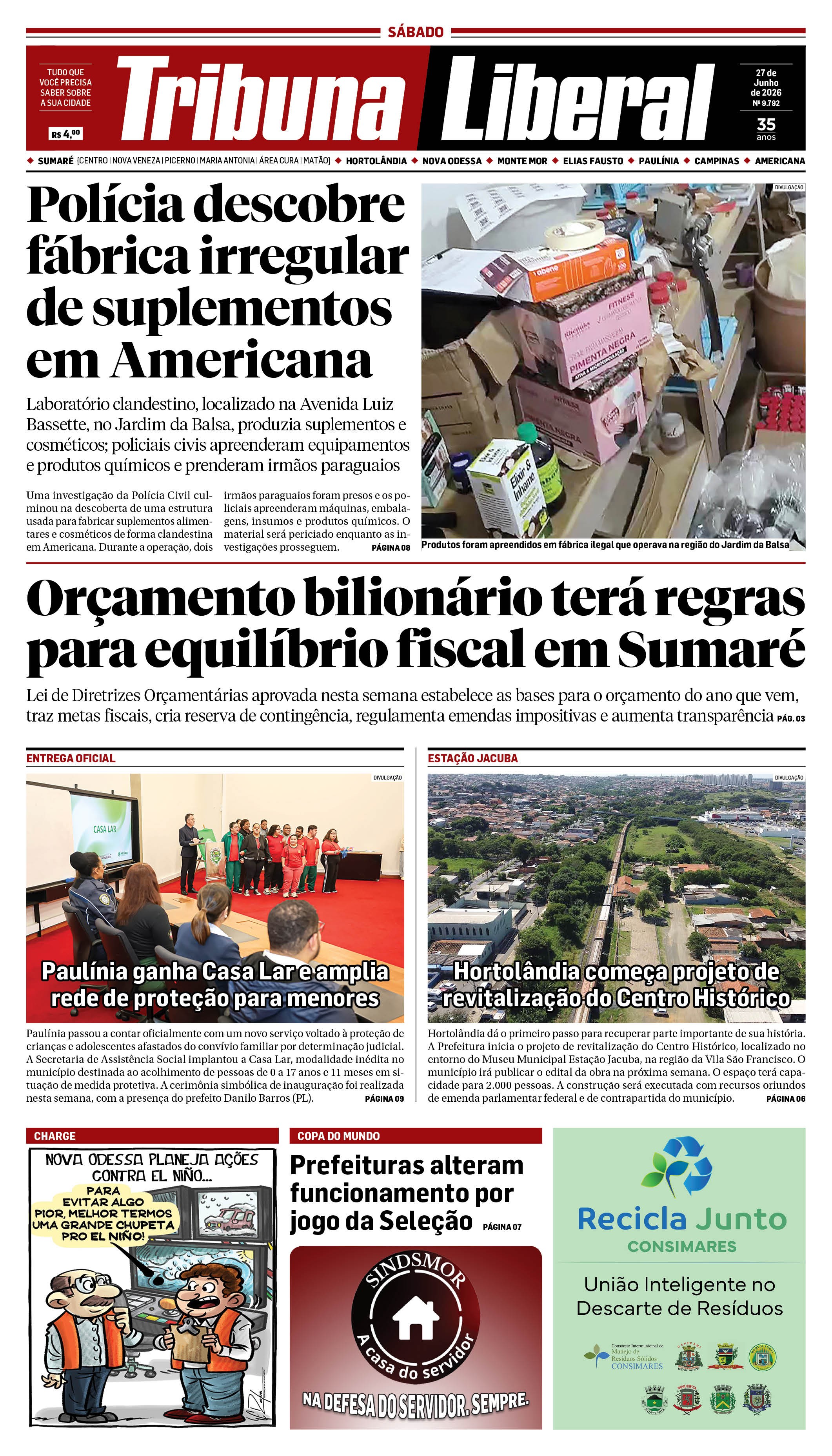 Edição de Sábado - 27-06-2026