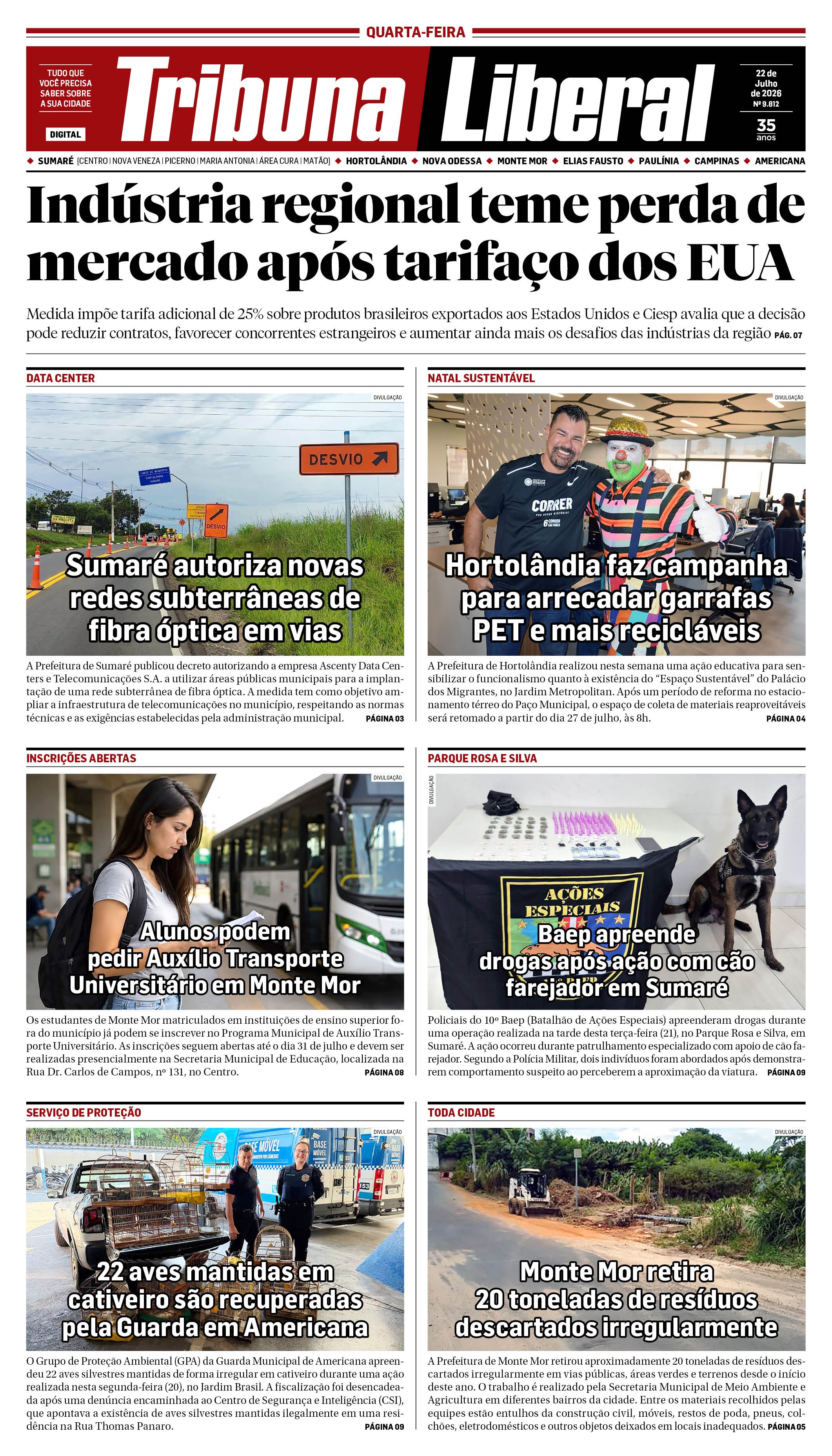 Edição de Quarta-Feira - 22-07-2026