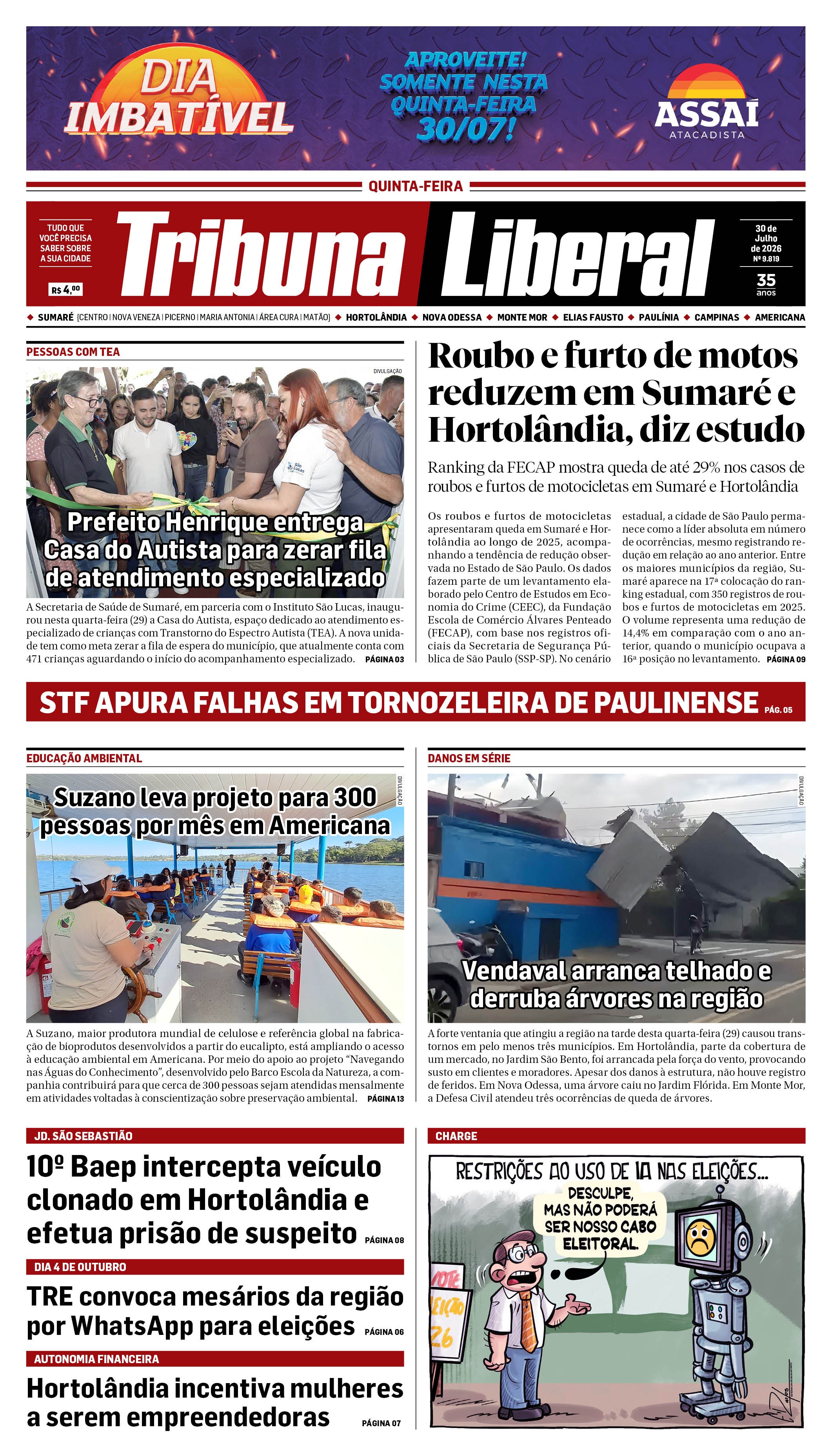 Edição de Quinta-Feira - 30-07-2026